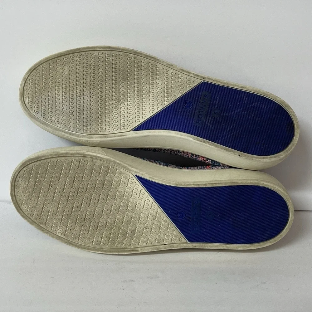 Rothys Shoes Womens 9 The Sneaker Slip On Turquoise Melange‎ Recycled Washable